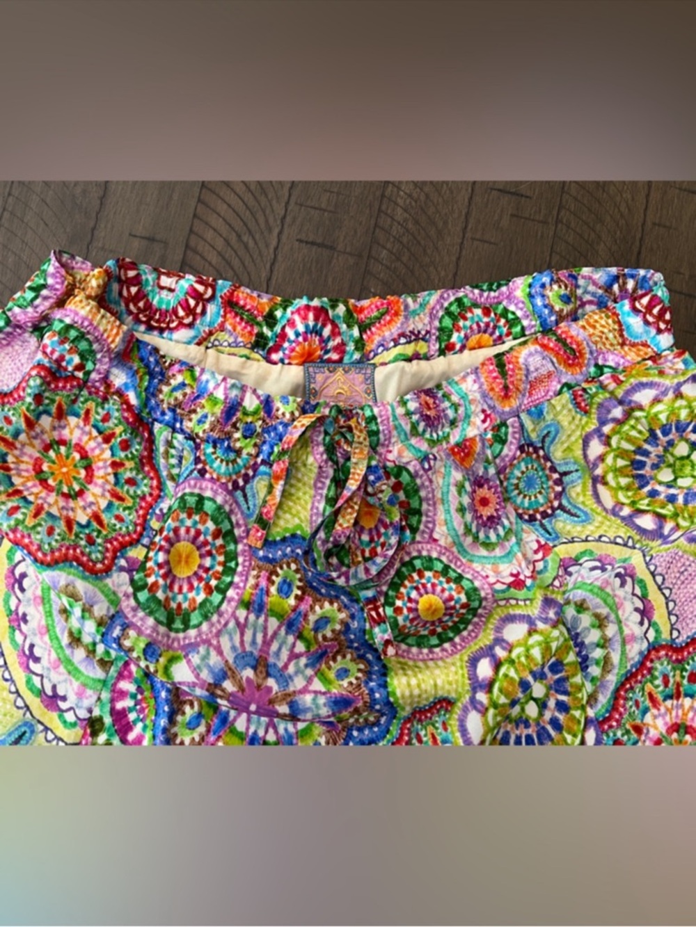 Johnny Was 100% Silk Adjustable Waist Maxi Skirt Sz XL LIKE NEW - Picture 2 of 6